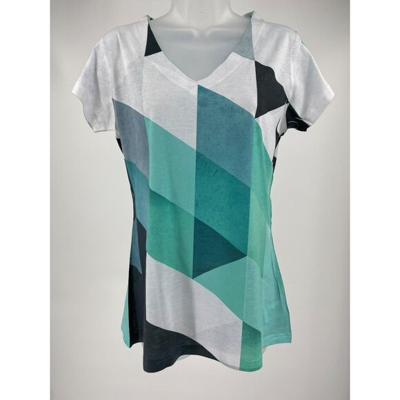 New Threadless Mynt Geometric Ladies VNeck Tee Size Large - Picture 3 of 6